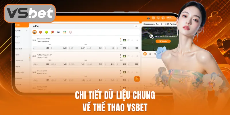 Chi tiết dữ liệu chung về thể thao Vsbet