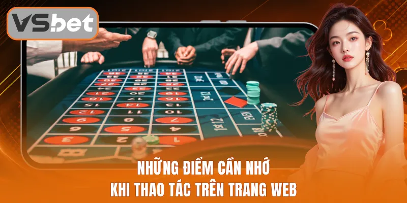 Những điểm cần nhớ khi thao tác trên trang web